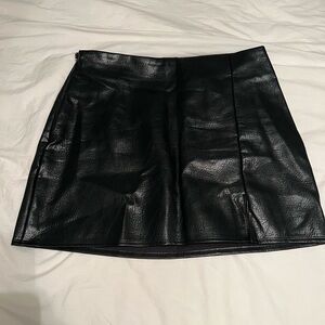Old Navy Black Leather Mini Skirt